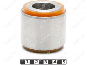 Stabilizer arm bracket silent block, front suspension, Código de product 1-06-275, Poliuretano, PU54/M71/naranja, Imagen №1