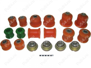 Silent blocks and bushings set for VAZ Kalina 1118 and VAZ Priora 2170, Código de product 17-21-008, Poliuretano, Imagen №1