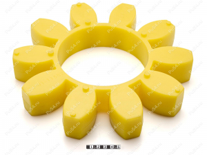 Вставка упругой муфты эластичная (звездочка) 290*147*46, Código de product 33-01-11582, Poliuretano, PU54/M95/желтый, Imagen №1