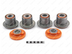 Steering rack silent blocks set (6 pcs), Código de product 1-20-978, Poliuretano, оранжевый, Imagen №1