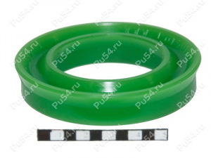 Hydraulic cylinder polyurethane cuff, Código de product 70-03-7550, Poliuretano, PU54/M80/зеленый, Imagen №3