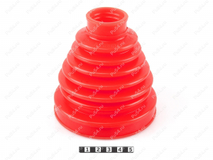 CV-joint dust boot (inner), front suspension, Código de product 1-05-039, Poliuretano, PU54/E72/rojo, Imagen №2