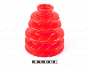 CV-joint dust boot (inner), front suspension, Código de product 1-05-048, Poliuretano, PU54/E72/rojo, Imagen №2