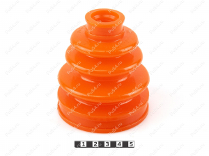 CV-joint dust boot (inner), front suspension, Código de product 1-05-048, Poliuretano, PU54/E72/rojo, Imagen №1