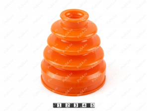 CV-joint dust boot (inner), front suspension, Código de product 1-05-053, Poliuretano, PU54/M71/naranja, Imagen №1
