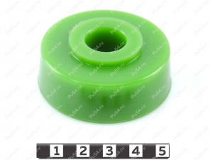 Buje (cojín) de amortiguador de cabina SHACMAN, Código de product 31-03-008, Poliuretano, PU54/M80/verde, Imagen №1