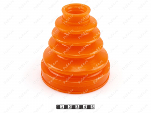 CV-joint dust boot (inner), front suspension, Código de product 1-05-026, Poliuretano, PU54/M71/naranja, Imagen №1
