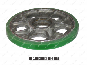 Snowmobile wheel OD=150 mm, Yamaha Viking VK-III (restoration), Código de product 50-34-004, Poliuretano, PU54/M80/naranja, Imagen №2