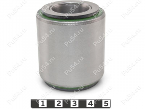 Lower straight control arm silent block, front suspension, Código de product 1-06-4851, Poliuretano, PU54/M80/verde, Imagen №1