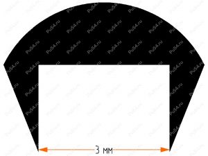 Edging for windshields (3 mm), Código de product 50-60-002, Poliuretano, negro, Imagen №2