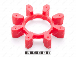 Эластичный элемент муфты N-BIPEX, аналог BIPEX 112, Código de product 33-99-9157, Poliuretano, PU54/M92/красный, Imagen №1