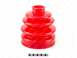 CV-joint dust boot, Código de product 3-05-009, Poliuretano, PU54/E72/rojo, Imagen №1