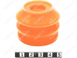 Ball-joint dust boot, upper control arm, Código de product 40-05-001, Poliuretano, PU54/M71/naranja, Imagen №1