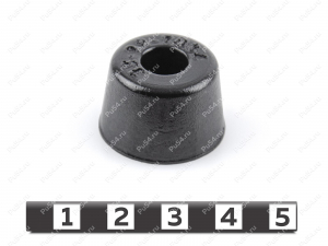 Pata de dispositivo D25*d21*h16, Código de product 33-99-9034, Poliuretano, PU54/M80/черный, Imagen №1