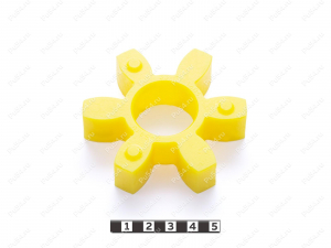 Вставка упругой муфты эластичная (звездочка) D78 x d30 x H19, Código de product 33-01-1605, Poliuretano, PU54/M95/желтый, Imagen №1