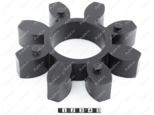 Flexible inserto (araña) para curvada mandíbula acoplamiento 160*68*30 (8 haces), Código de product 33-01-1195, Poliuretano, PU54/E98/negro, Imagen №1