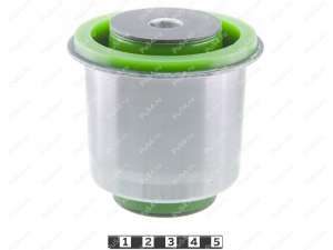 Beam silent block, rear suspension, press-fitted, Código de product 12-06-1611, Poliuretano, PU54/M80/verde, Imagen №2