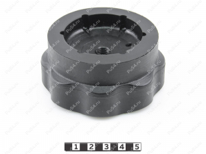 Manija de sujeción octagonal (8 vigas, M10 tuerca, acero inoxidable), Código de product 36-00-0052, Poliuretano, PU54/M80/negro, Imagen №7