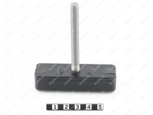 Manija con mariposa en forma de T (M8 tornillo, acero inoxidable), Código de product 36-00-0032, Poliuretano, PU54/M80/naranja, Imagen №7