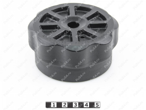 Manija de sujeción octagonal (8 vigas, M10 tuerca, acero inoxidable), Código de product 36-00-0052, Poliuretano, PU54/M80/negro, Imagen №1