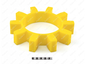 Piñón de acoplamiento elástico 178*117*34,5 (10 vigas), Código de product 33-01-1220, Poliuretano, PU54/M95/желтый, Imagen №1
