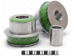 Low control arm front silent block (3 pcs), front suspension, pressed-in, Código de product 1-20-1931, Poliuretano, Imagen №1
