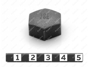 Restraining bolt cap, front suspension, Código de product 2-07-101, Poliuretano, PU54/M80/черный, Imagen №2