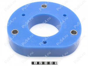 Front shock absorber strut spacer (lift+ 30 mm), Código de product 26-12-0073, Poliuretano, Полипропилен со втулками серый, Imagen №1