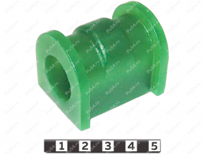 Stabilizer central bushing, front suspension., Código de product 9-01-995, Poliuretano, PU54/M71/naranja, Imagen №3