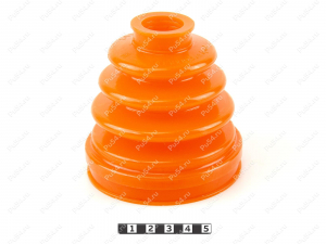 Right inner CV-joint dust boot, front suspension, Código de product 2-05-008, Poliuretano, PU54/E72/rojo, Imagen №1