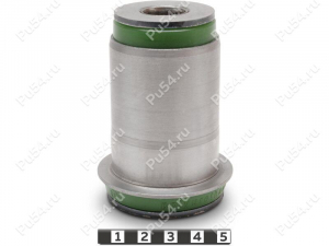 Low control arm silent block, front suspension, pressed-in, Código de product 4-06-1741, Poliuretano, PU54/M80/verde, Imagen №1