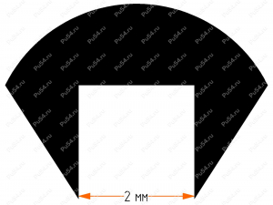 Edging for windshields (2 mm), Código de product 50-60-001, Poliuretano, negro, Imagen №3