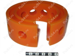 Cojín de resorte de suspensión entre vueltas (tamaño D), Código de product 0-12-21113, Poliuretano, PU54i/K72/темно-оранжевый, Imagen №1