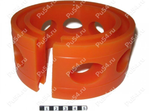 Cojín de resorte de suspensión entre vueltas (tamaño B), Código de product 0-12-38158, Poliuretano, PU54i/K72/темно-оранжевый, Imagen №1