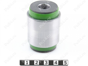 Buje de horquilla superior, suspensión trasera con perno esférico, Código de product 7-06-5141, Poliuretano, PU54/M80/verde, Imagen №1