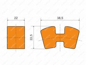 Elastic element, Código de product 33-01-858, Poliuretano, PU54/M87/синий, Imagen №2
