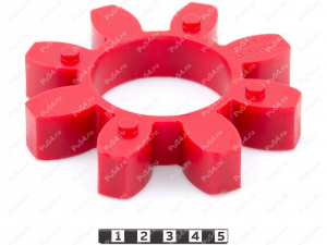 Piñón de acoplamiento elástico 120*60*22 (8 vigas), Código de product 33-01-1152, Poliuretano, PU54/M92/rojo, Imagen №1