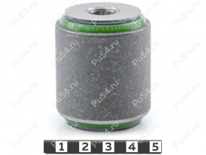 Hub silent block, rear suspension, pressed-in, Código de product 4-06-6051, Poliuretano, PU54/M80/verde, Imagen №1