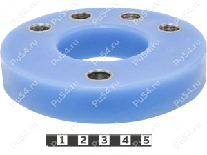 Front shock absorber strut spacer, 20 mm, Código de product 7-12-0332, Poliuretano, PU54/M87/azul, Imagen №1
