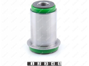 Low control arm silent block, front suspension, pressed-in, Código de product 16-06-1371, Poliuretano, PU54/M80/verde, Imagen №1