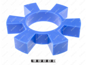 Elemento elástico de acoplamiento 170*80*30, Código de product 33-01-1174, Poliuretano, PU54/M87/azul, Imagen №1