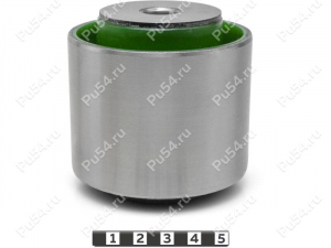 Upper control arm front silent block, rear suspension (pressed-in), Código de product 10-06-2411, Poliuretano, PU54/M80/verde, Imagen №1