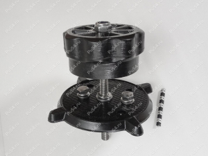Manija de sujeción octagonal (8 vigas, M10 tuerca, acero inoxidable), Código de product 36-00-0052, Poliuretano, PU54/M80/negro, Imagen №3