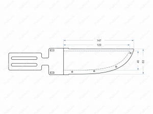 Vaina de poliuretano para hoja de hasta 120 mm, Código de product 33-17-013, Poliuretano, PU54/M71/negro, Imagen №4