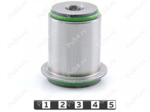 Upper lateral arm silent block, rear suspension ("A"-like), pressed-in, Código de product 2-06-14031, Poliuretano, PU54/M80/verde, Imagen №1