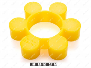 Вставка упругой муфты эластичная (звездочка) D 139 x d 67 xH 30, Código de product 33-01-1657, Poliuretano, PU54/M95/желтый, Imagen №1