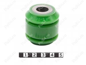 Shock absorber silent block, front suspension (bottom), Código de product 2-06-151, Poliuretano, PU54/M80/verde, Imagen №1