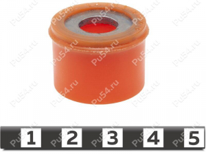 Stabilizer strut bushing, front and rear suspension (with enlarged washer), Código de product 3-02-14141, Poliuretano, PU54/M71/naranja, Imagen №1