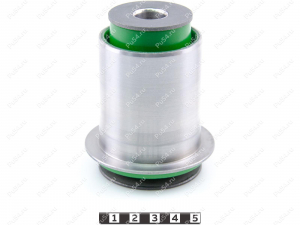 Lower control arm rear silent block, front suspension, pressed-in, Código de product 1-06-0711, Poliuretano, PU54/M80/verde, Imagen №1