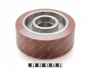 Колесо D 95 х d 75 х H 40 (восстановление), Código de product 333-01-1053, Poliuretano, PU54/E90/коричневый, Imagen №1